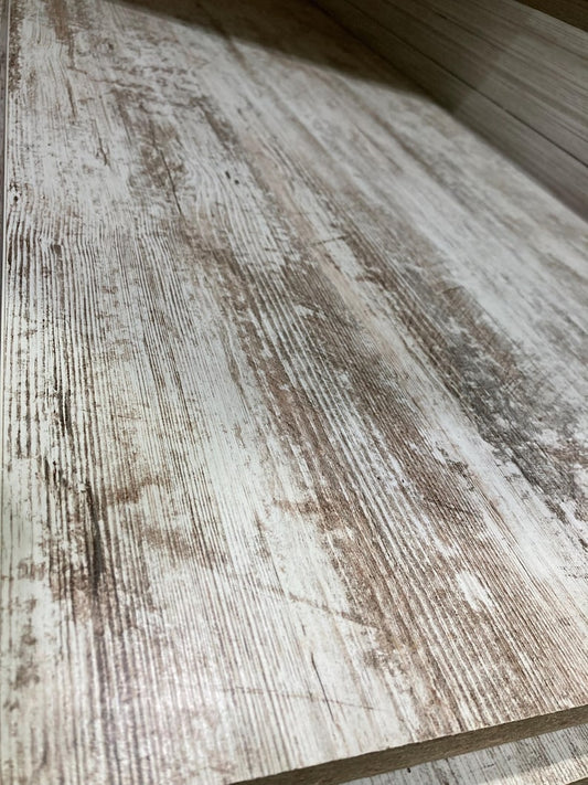 Farmhouse White Barnwood Tone Shelves – 3/4” Custom Cut Boards