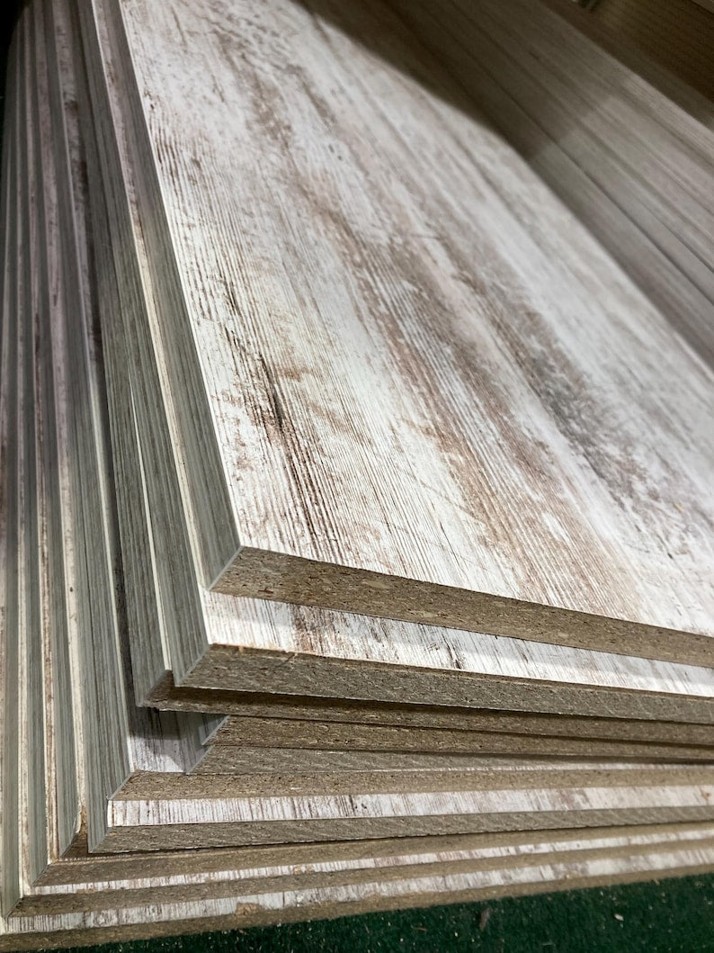 Farmhouse White Barnwood Tone Shelves – 3/4” Custom Cut Boards