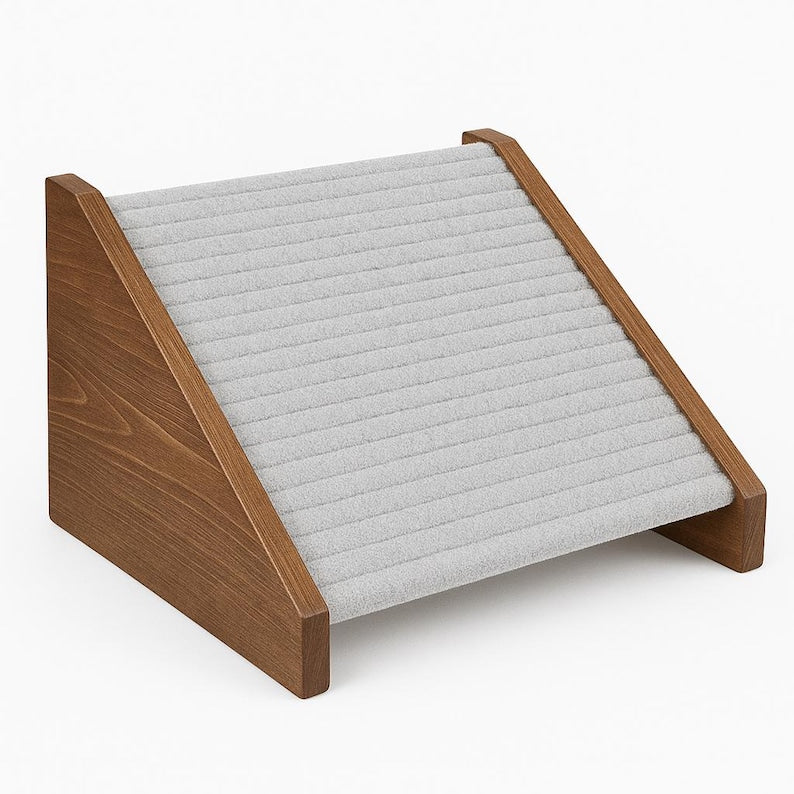 Wooden Dog Ramp 2-pack solid hardwood construction with non-slip carpet surfaces for stairs