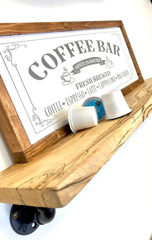 Spalted Maple Live Edge Shelf: Rustic Wall Decor