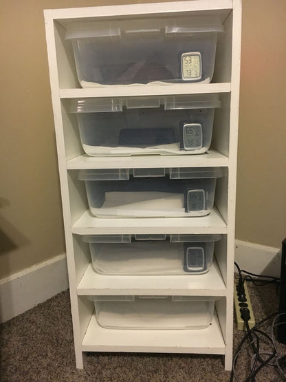 Assembled 16qt PVC Reptile Rack: Ball Python Snake Enclosure