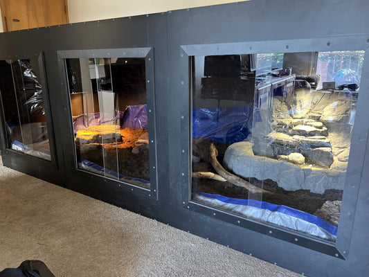 Large Bioactive PVC Reptile Enclosure with Tempered Glass Doors