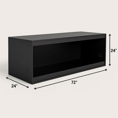 72" Black PVC Reptile Enclosure: Bioactive Habitat for Pythons, Lizards