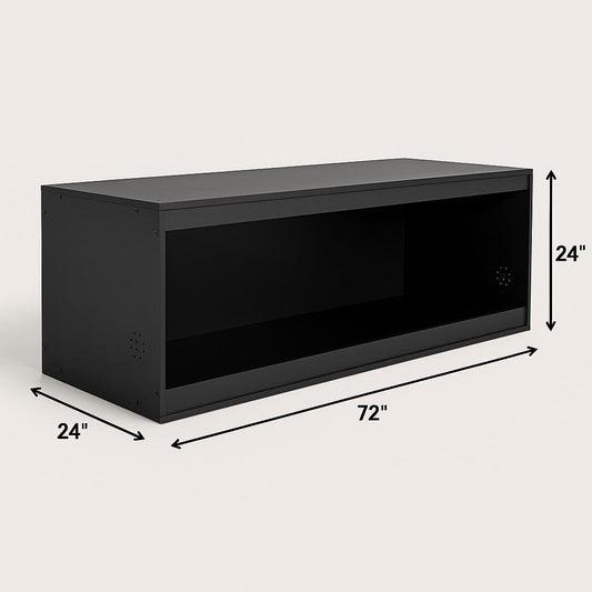 72" Black PVC Reptile Enclosure: Bioactive Habitat for Pythons, Lizards