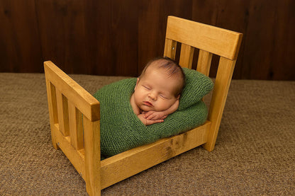 Mini Newborn Bed: Rustic Photo Prop for Baby