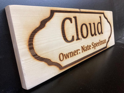 Custom Horse Stall Name Sign: Personalized Rustic Barn Plaque & Stable Gate Decor