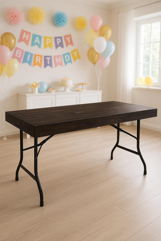 Handmade Rustic Wood Folding Table Cover: Custom Event Table Topper for Parties