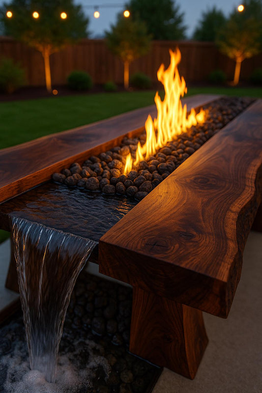 Giant Live Edge Waterfall River Table: Custom Epoxy Resin Dining Table