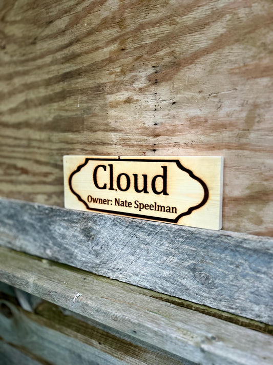 Custom Horse Stall Name Sign: Personalized Rustic Barn Plaque & Stable Gate Decor