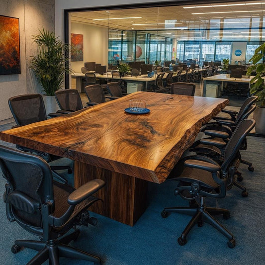 Custom Walnut Live Edge Table: Rustic Handmade Furniture