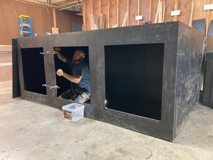 Large Bioactive PVC Reptile Enclosure with Tempered Glass Doors - Stumps Custom Wood