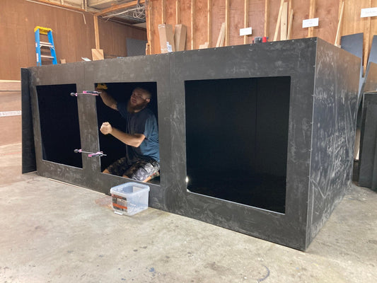 Large Bioactive PVC Reptile Enclosure with Tempered Glass Doors - Stumps Custom Wood