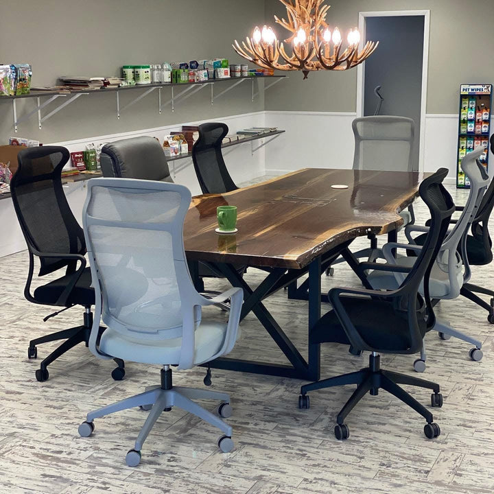 Live Edge Walnut Dining Table: Modern Furniture - Stumps Custom Wood
