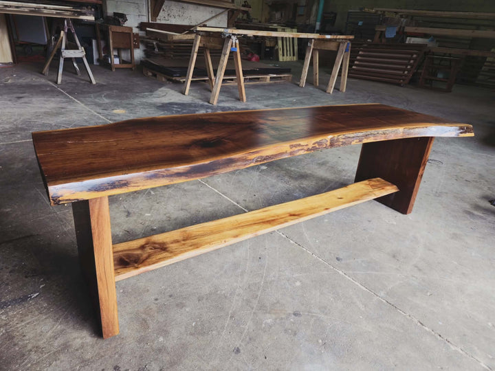Live Edge Walnut Dining Table: Modern Furniture - Stumps Custom Wood