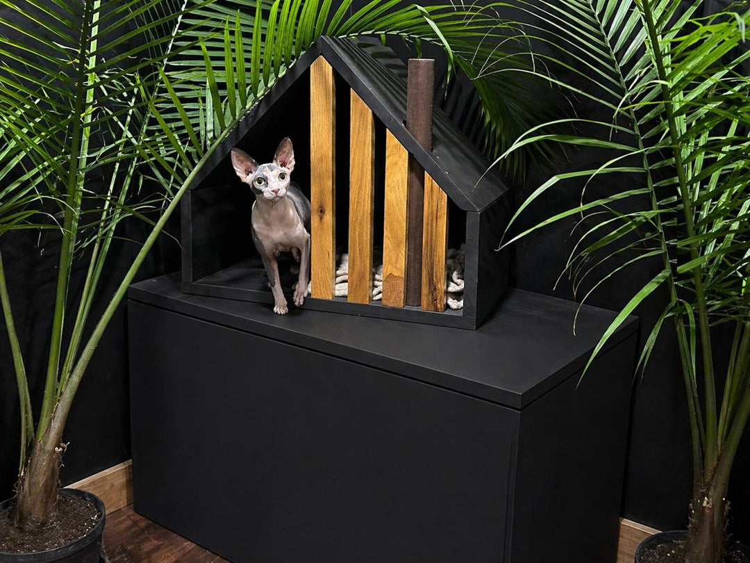 Luxury Oak Cat House | Modern Wood Cat Furniture - Stumps Custom Wood