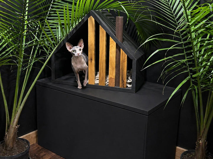Luxury Oak Cat House | Modern Wood Cat Furniture - Stumps Custom Wood
