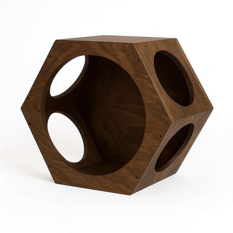 modern floating cat shelf | Wall Mounted Hut - Stumps Custom Wood