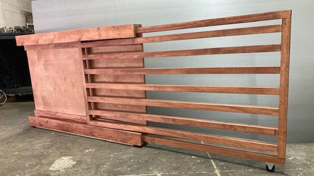Modern Sliding Pocket Gate – Custom Baby &amp; Pet Safety Gate - Stumps Custom Wood