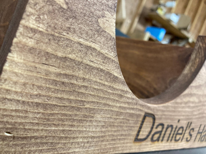 Personalized Hat Organizer Box: Engraved Wooden Keepsake Storage - Stumps Custom Wood