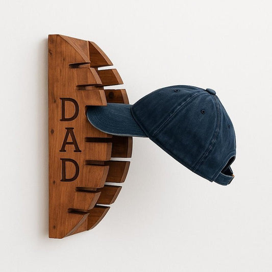 personalized hat organizer Gift | Wood Wall Mounted Cap Storage - Stumps Custom Wood