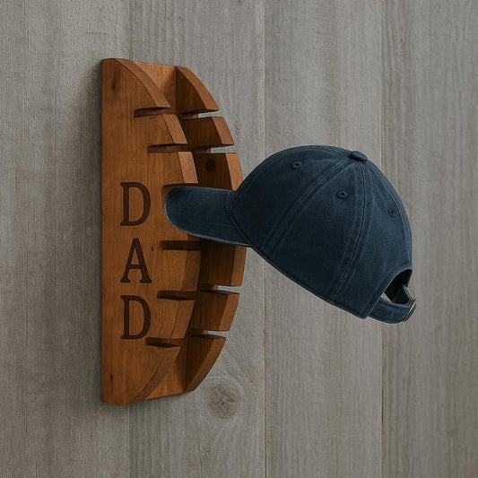 personalized hat organizer Gift | Wood Wall Mounted Cap Storage - Stumps Custom Wood