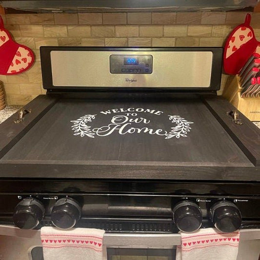 Personalized Noodle Board Stove Cover: Custom Size Electric - Stumps Custom Wood