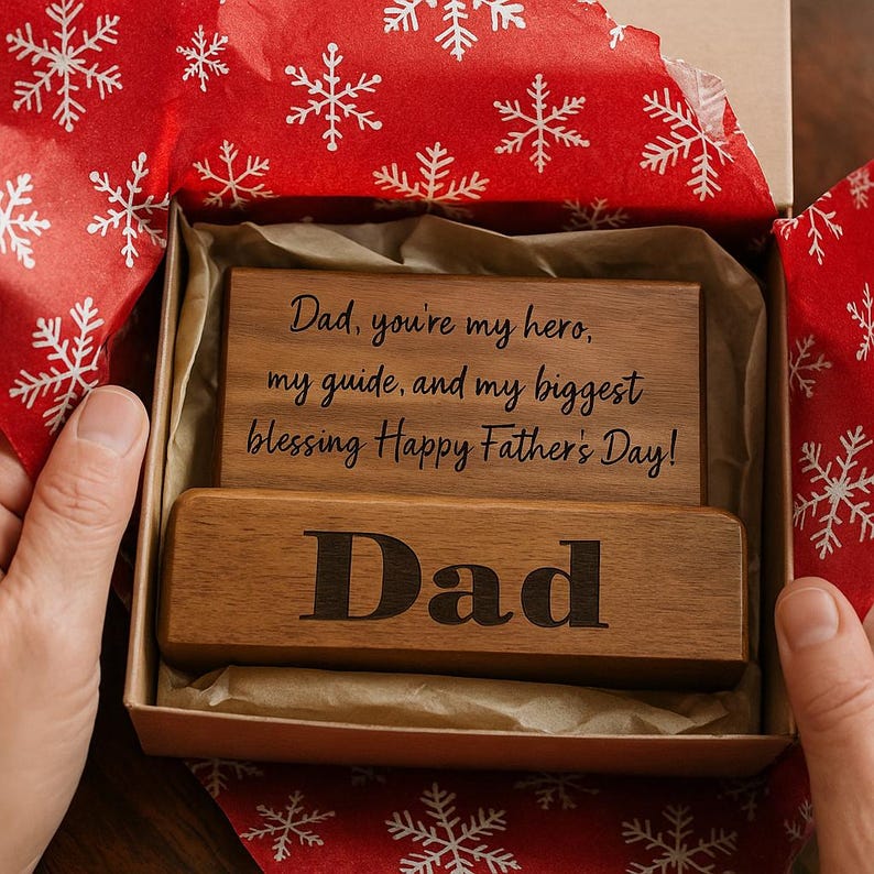 personalized wood Christmas card keepsake Personalized Unique Gifts - Stumps Custom Wood