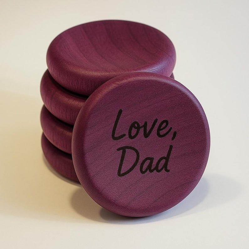 Personalized Wooden Fidget Palmstone – Anxiety Relief Gift - Stumps Custom Wood