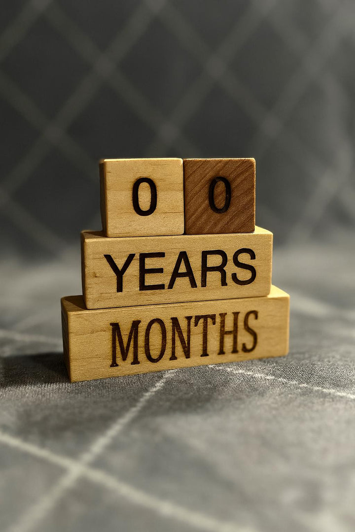 Personalized Wooden Milestone Blocks: Rustic Nursery Photo Props - Stumps Custom Wood