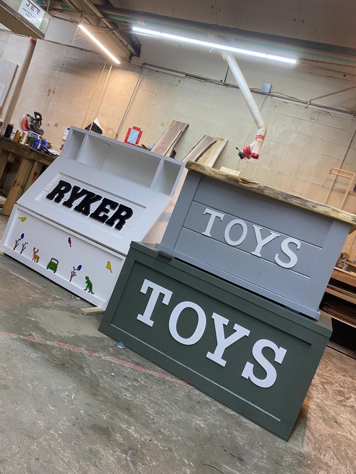 Personalized Wooden Toy Chest: Eco - Friendly Kids Toy Storage - Stumps Custom Wood