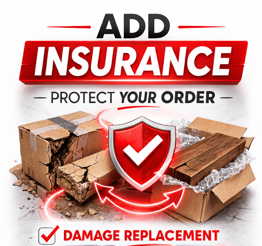 Add insurance to protect your order with the premium shipping protection guarantee for damage replacement.