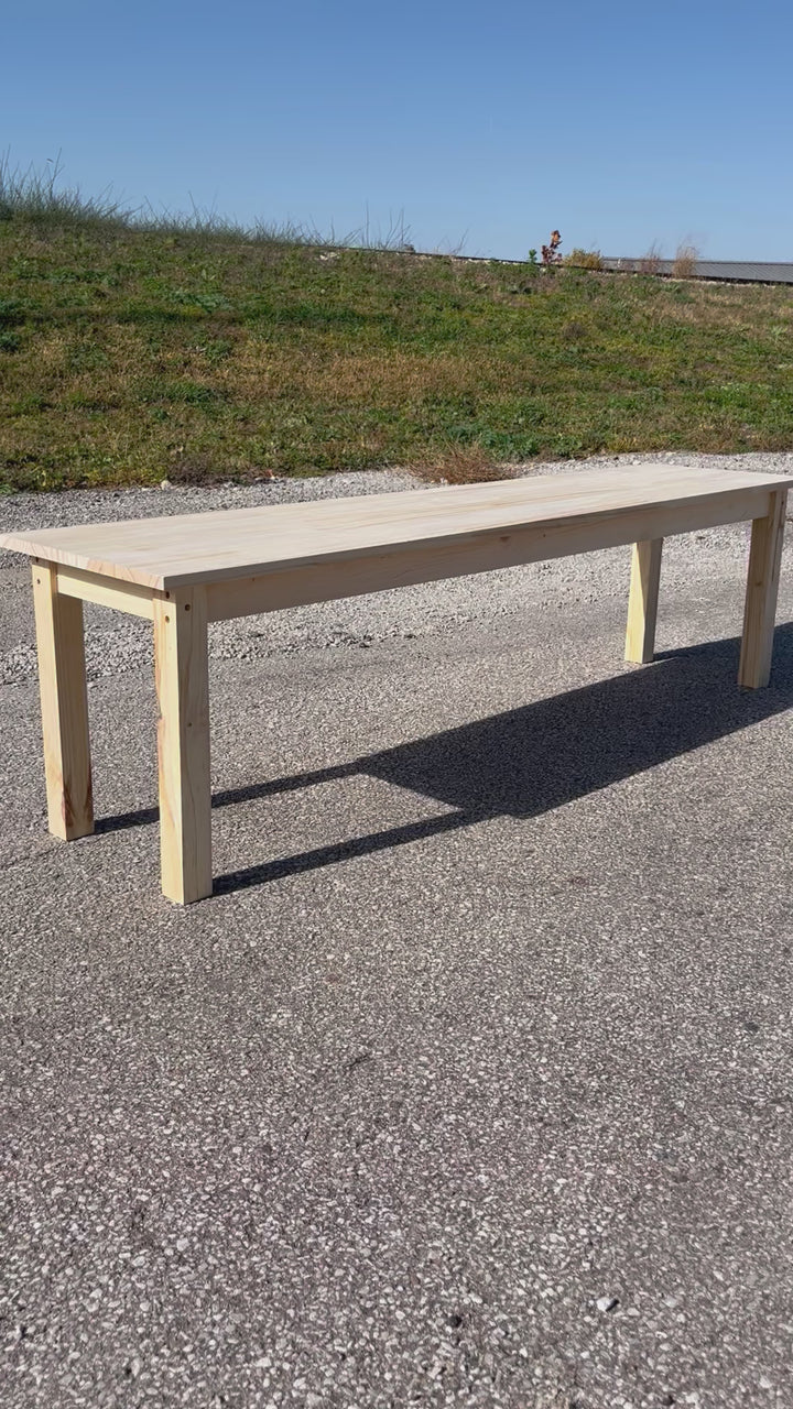 Custom Farmhouse Wood Bench | Entryway &amp; Dining Bench
