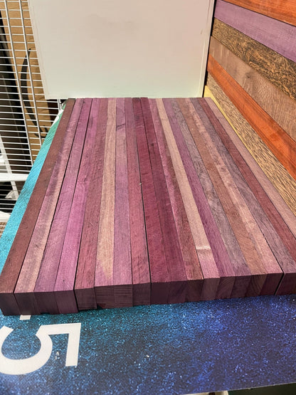 Purple Heart Wood Blanks: Exotic Hardwood Lumber (19 pc) - Stumps Custom Wood