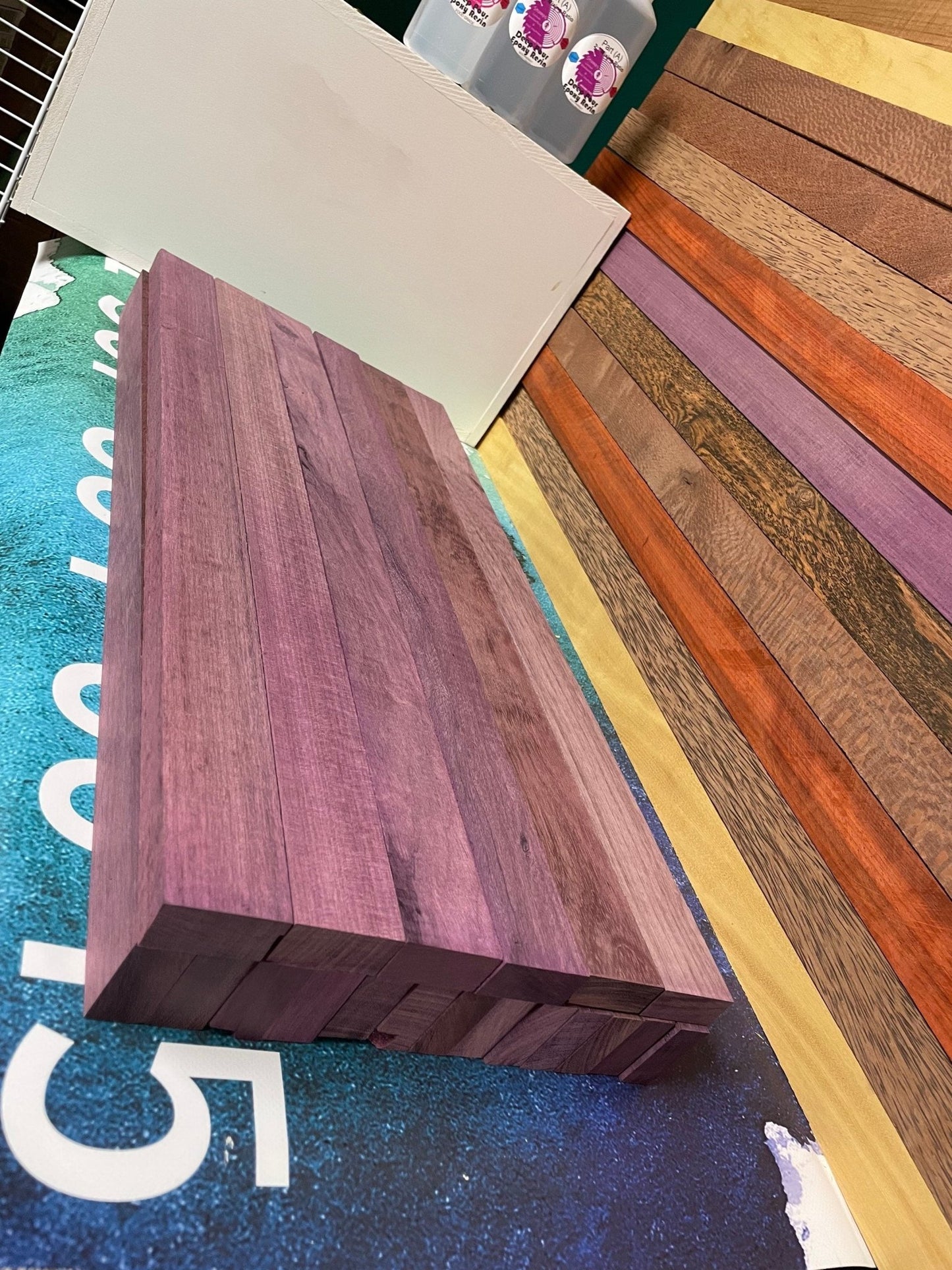 Purple Heart Wood Blanks: Exotic Hardwood Lumber (19 pc) - Stumps Custom Wood