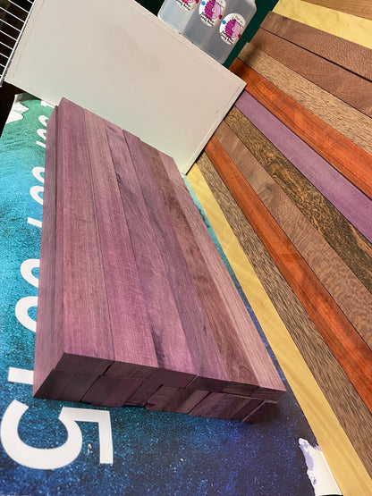 Purple Heart Wood Blanks: Exotic Hardwood Lumber (19 pc) - Stumps Custom Wood