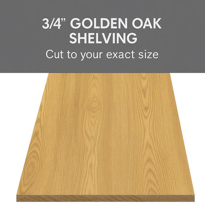 rustic golden oak shelves– 3/4” Rustic Custom Cut Melamine Boards - Stumps Custom Wood