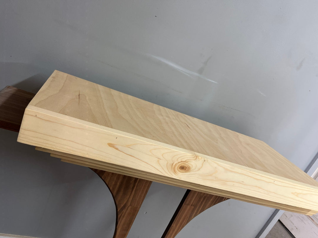 (Set of 4) Wire Shelf Covers 31” x 12” deep Stained Natural (Clearance) - Stumps Custom Wood