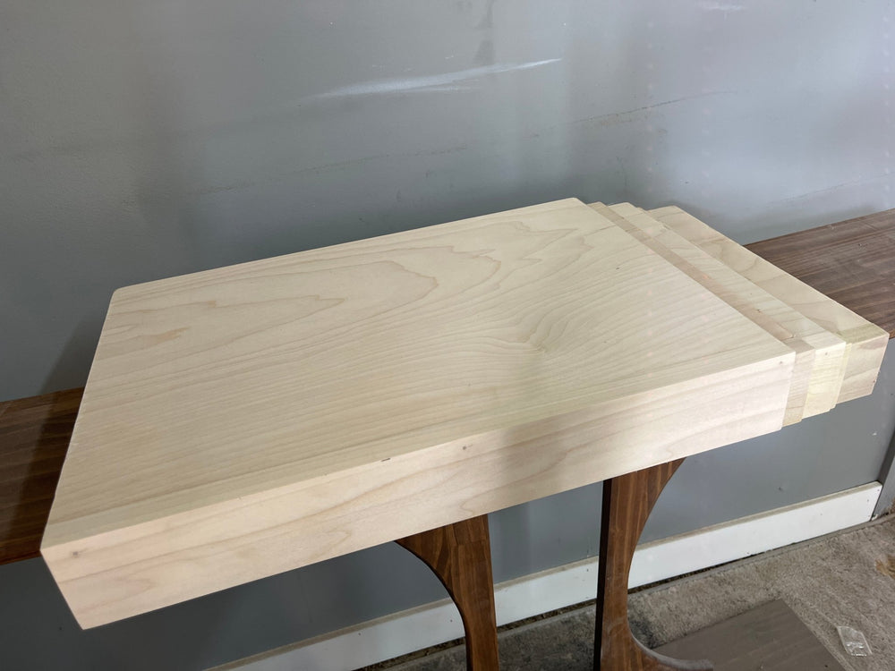 (Set of 5) Wire Shelf Covers 18.125” x 12” deep Stained Natural (Clearance) - Stumps Custom Wood