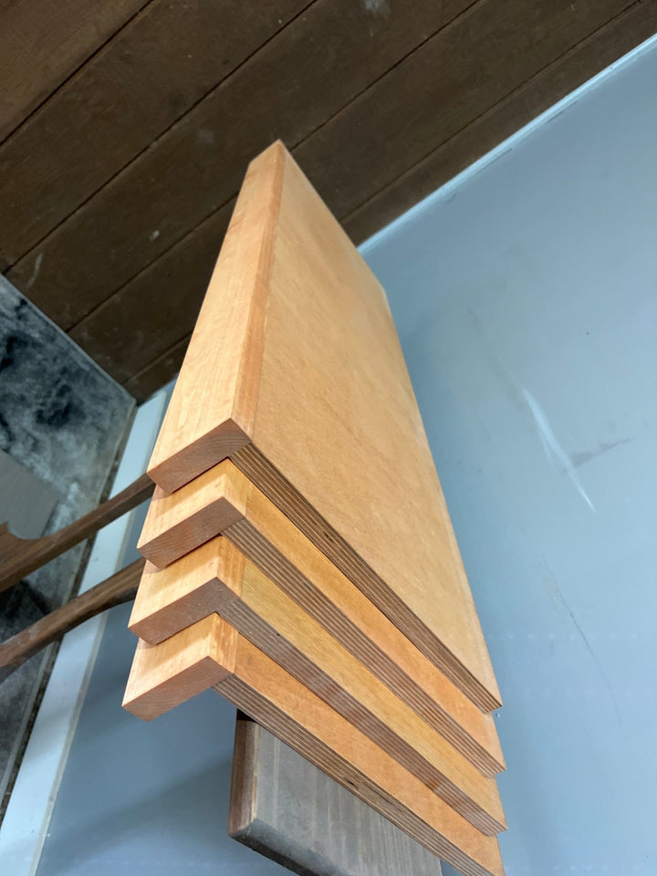 (Set of four) Wire Shelf Covers 36” x 12” deep Stained Colonial Maple (Clearance) - Stumps Custom Wood
