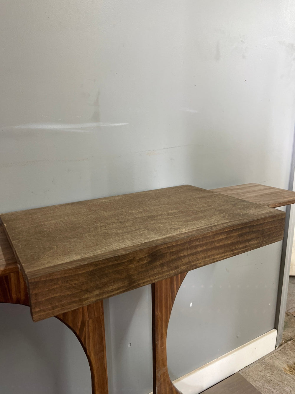 Single Wire Shelf Cover 20” x 12” deep Stained Dark Walnut (Clearance) - Stumps Custom Wood