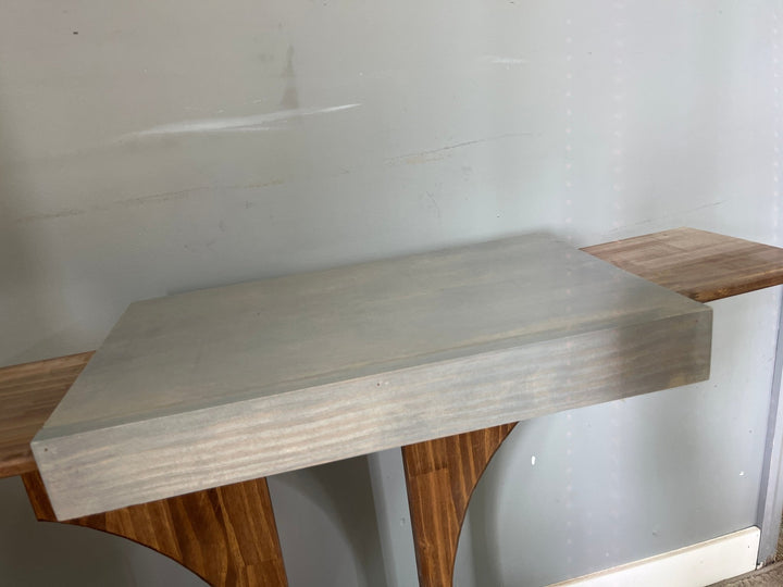 Single Wire Shelf Cover 20” x 12” deep Stained Weathered Grey (Clearance) - Stumps Custom Wood