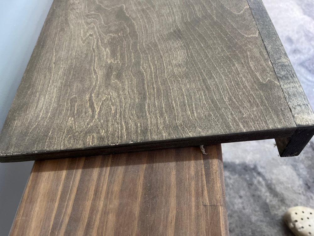 Single Wire Shelf Cover 22” x 12” deep Stained Dark Walnut (Clearance) - Stumps Custom Wood
