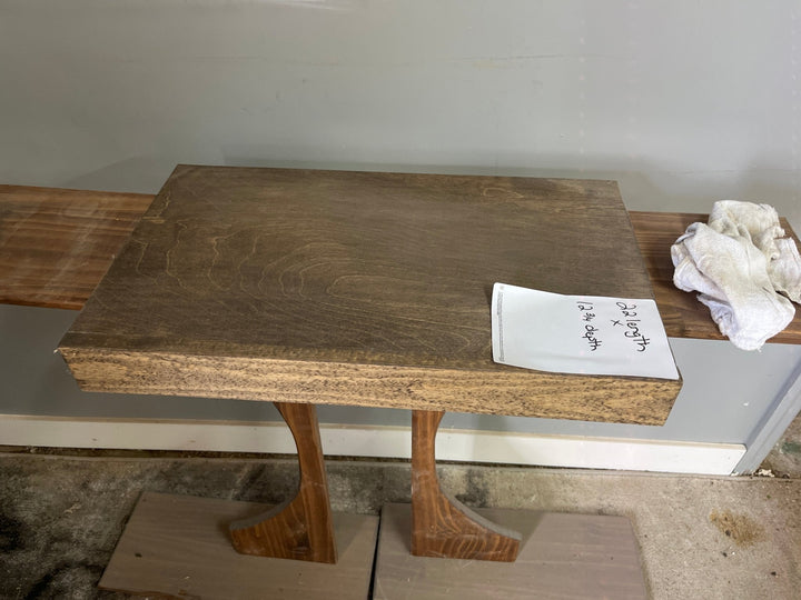 Single Wire Shelf Cover 22” x 12” deep Stained Dark Walnut (Clearance) - Stumps Custom Wood