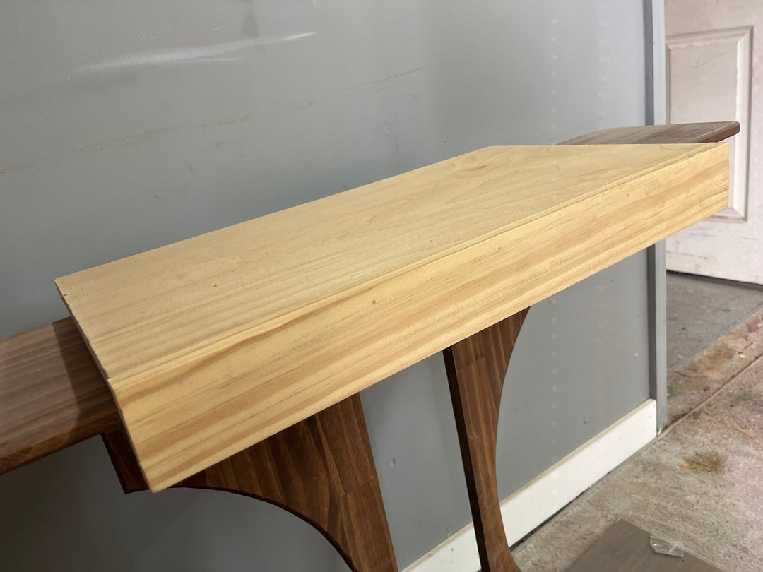 Single Wire Shelf Cover 22” x 12” deep Stained Natural (Clearance) - Stumps Custom Wood