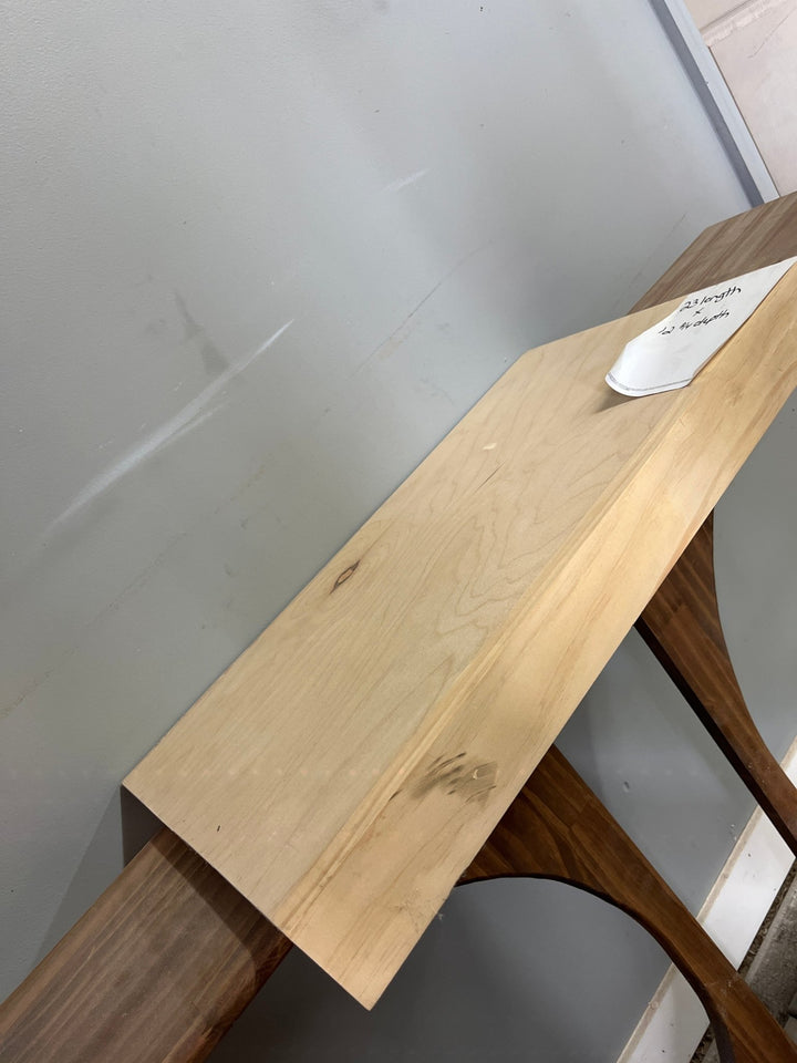 Single Wire Shelf Cover 23” x 12” deep Stained Natural (Clearance) - Stumps Custom Wood