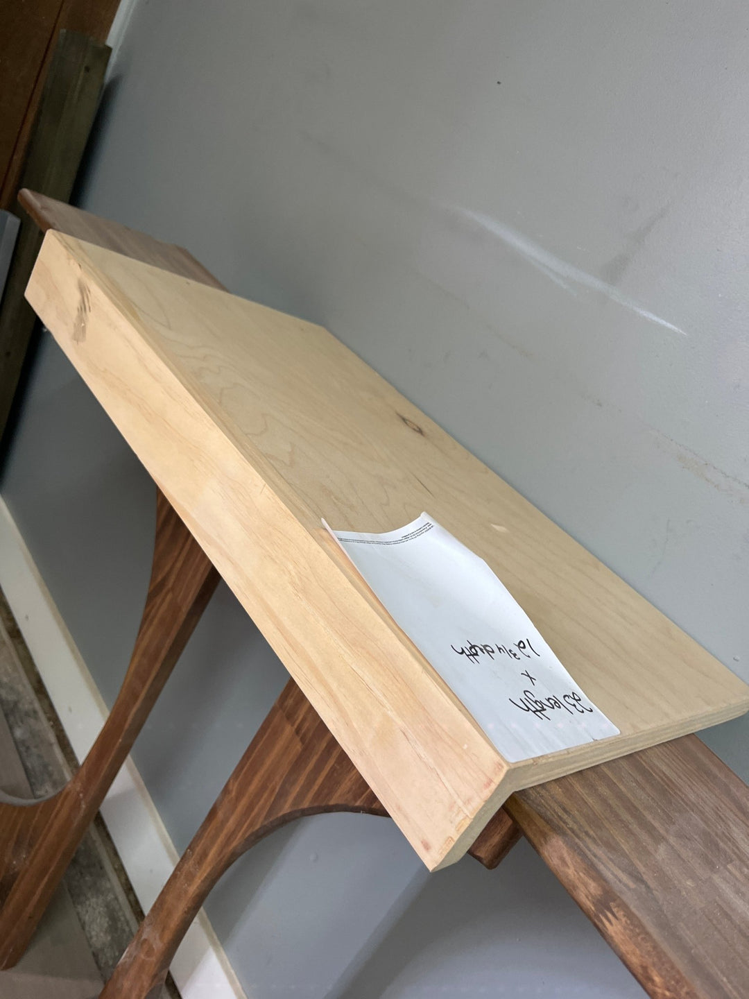 Single Wire Shelf Cover 23” x 12” deep Stained Natural (Clearance) - Stumps Custom Wood