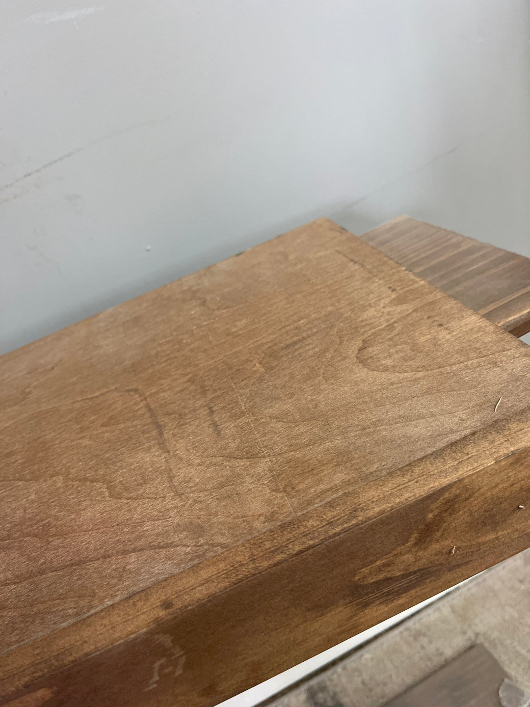 Single Wire Shelf Cover 30” x 12” deep Stained Provincial (Clearance) - Stumps Custom Wood