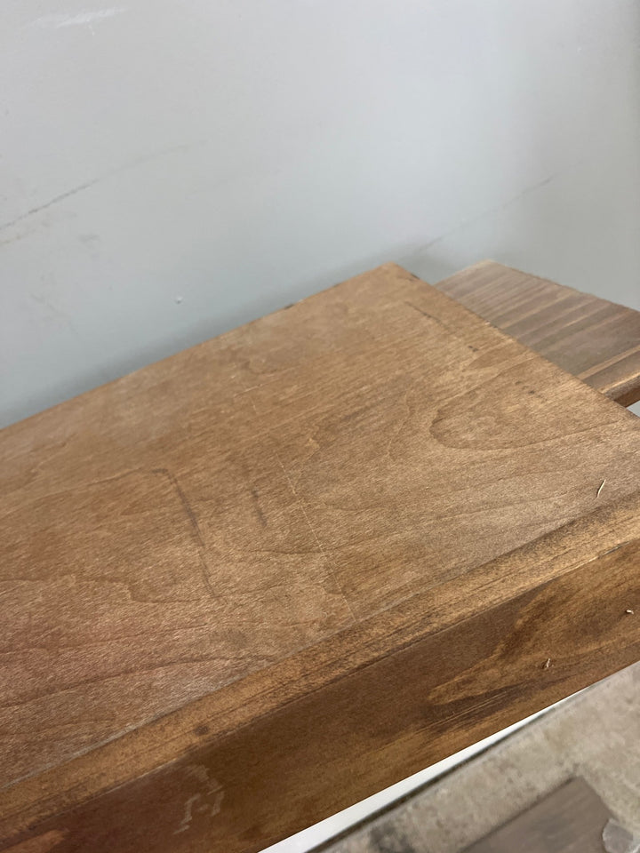 Single Wire Shelf Cover 30” x 12” deep Stained Provincial (Clearance) - Stumps Custom Wood