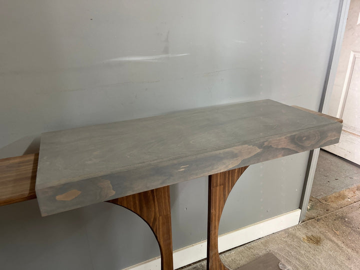 Single Wire Shelf Cover 32” x 12” deep Stained Weathered Grey (Clearance) - Stumps Custom Wood