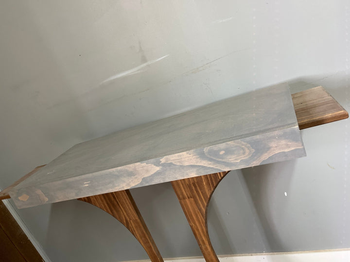 Single Wire Shelf Cover 32” x 12” deep Stained Weathered Grey (Clearance) - Stumps Custom Wood